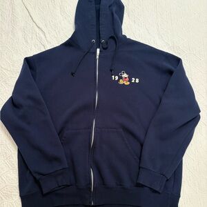 Disney Navy Blue Varsity Jacket with Embroidered Mickey Mouse